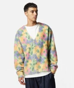 Mens Awake NY Mohair Floral Cardigan