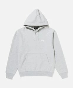 Mens Stussy Stock Logo Embroidered Hoodie
