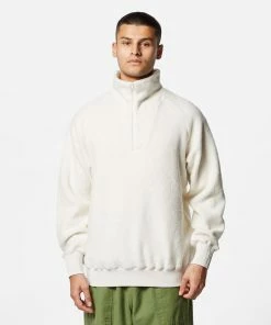 Mens Beams Plus Fleece Military Half Zip