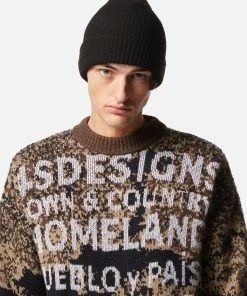 Mens 4SDESIGNS Knit Wool Crewneck Sweater -Nike-shop hp 573902 d scaled