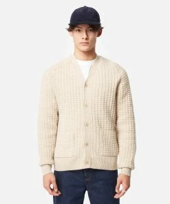 Mens Adsum Waffle Cardigan