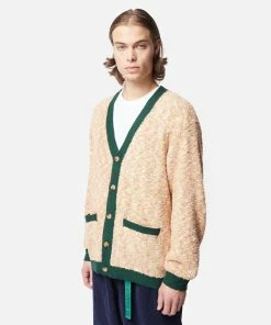 Mens Brain Dead Teddy Fur Striped Cardigan