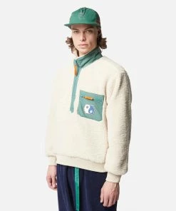 Mens Brain Dead Yin Yang Half Zip Fleece