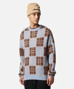 Mens Awake NY Checked Mohair Sweatshirt