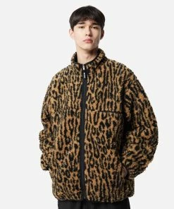 Mens Wacko Maria Reversible Boa Fleece Jacket