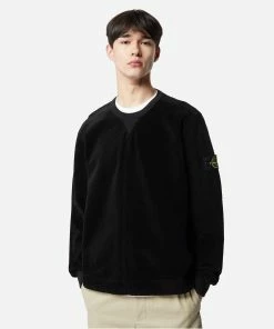 Mens Stone Island Cord Crew Top