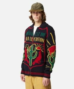 Mens Polo Ralph Lauren Wool Graphic Cardigan Jumper